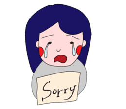 Daily life of the girl with tiny eyes sticker #13196743