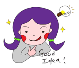 Daily life of the girl with tiny eyes sticker #13196746