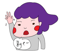 Daily life of the girl with tiny eyes sticker #13196748