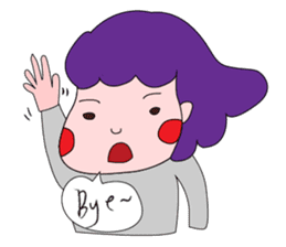 Daily life of the girl with tiny eyes sticker #13196748