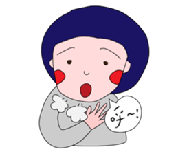 Daily life of the girl with tiny eyes sticker #13196749