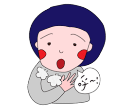 Daily life of the girl with tiny eyes sticker #13196749