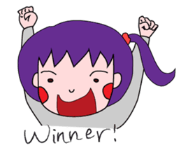 Daily life of the girl with tiny eyes sticker #13196750