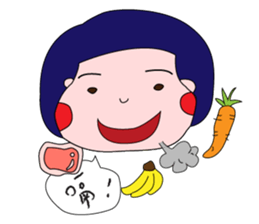 Daily life of the girl with tiny eyes sticker #13196751