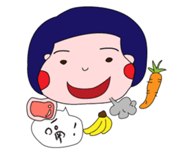 Daily life of the girl with tiny eyes sticker #13196751