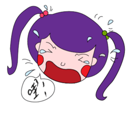 Daily life of the girl with tiny eyes sticker #13196752
