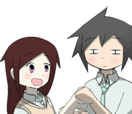 Hana & Aldo School Love Story sticker #13197191