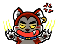 Dog wearing earrings sticker #13202263