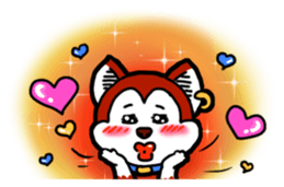 Dog wearing earrings sticker #13202268