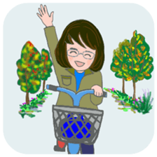 Cat and girl part 11 sticker #13202836