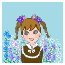 Cat and girl part 11 sticker #13202852