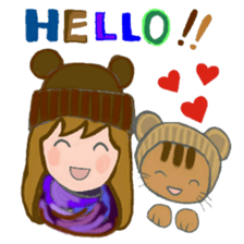 Cat and girl part 11 sticker #13202855