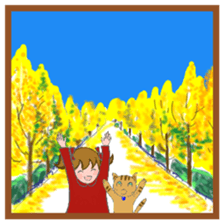 Cat and girl part 11 sticker #13202859