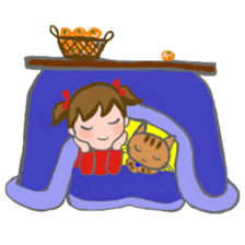 Cat and girl part 11 sticker #13202865