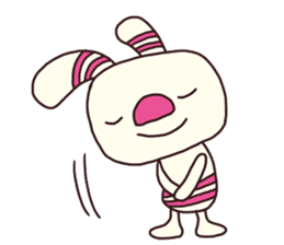 The striped rabbit 2 (Kansai dialect) sticker #13203023