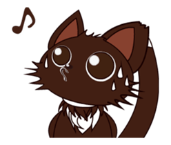 Animated Japanese Cat KAKAO (English) sticker #13203274