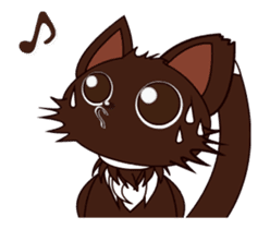 Animated Japanese Cat KAKAO (English) sticker #13203274