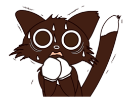 Animated Japanese Cat KAKAO (English) sticker #13203276