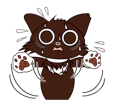 Animated Japanese Cat KAKAO (English) sticker #13203283