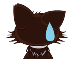 Animated Japanese Cat KAKAO (English) sticker #13203290