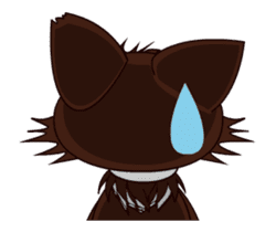 Animated Japanese Cat KAKAO (English) sticker #13203290