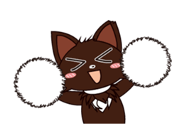 Animated Japanese Cat KAKAO (English) sticker #13203291