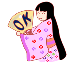 Amazing! Cute Kimono Girl Japan sticker #13205007