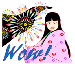 Amazing! Cute Kimono Girl Japan sticker #13205009