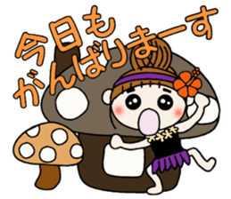 Hawaiian Girl ocyame of autumn 1 sticker #13205797