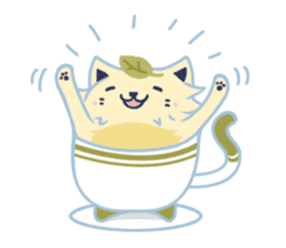 Cup Cat & Cake Cat sticker #13206862