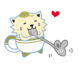 Cup Cat & Cake Cat sticker #13206866