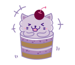 Cup Cat & Cake Cat sticker #13206867