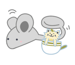 Cup Cat & Cake Cat sticker #13206879