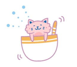 Cup Cat & Cake Cat sticker #13206883