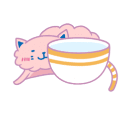 Cup Cat & Cake Cat sticker #13206888