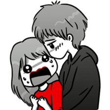 Manga couple in love 5 sticker #13208566