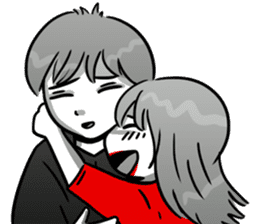 Manga couple in love 5 sticker #13208567