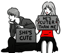 Manga couple in love 5 sticker #13208574
