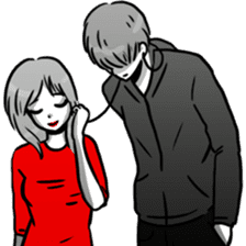 Manga couple in love 5 sticker #13208578