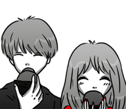 Manga couple in love 5 sticker #13208583