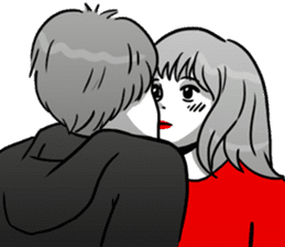 Manga couple in love 5 sticker #13208586