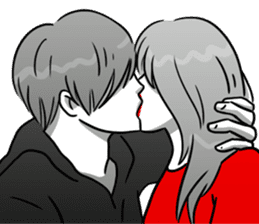Manga couple in love 5 sticker #13208591