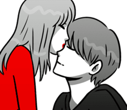 Manga couple in love 5 sticker #13208593