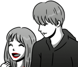 Manga couple in love 5 sticker #13208595