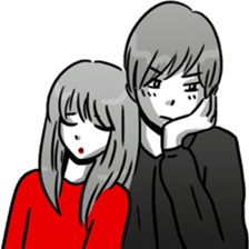 Manga couple in love 5 sticker #13208603