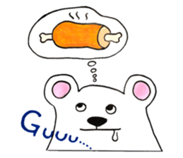 Unrestrained Polar Bear sticker #13210059