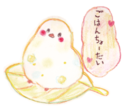 Little white bird 'SHIRO' sticker #13211665