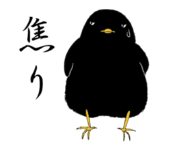 Black bird(Japanese style) sticker #13211913