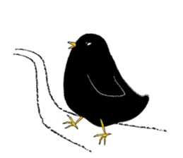 Black bird(Japanese style) sticker #13211915