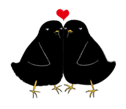 Black bird(Japanese style) sticker #13211918